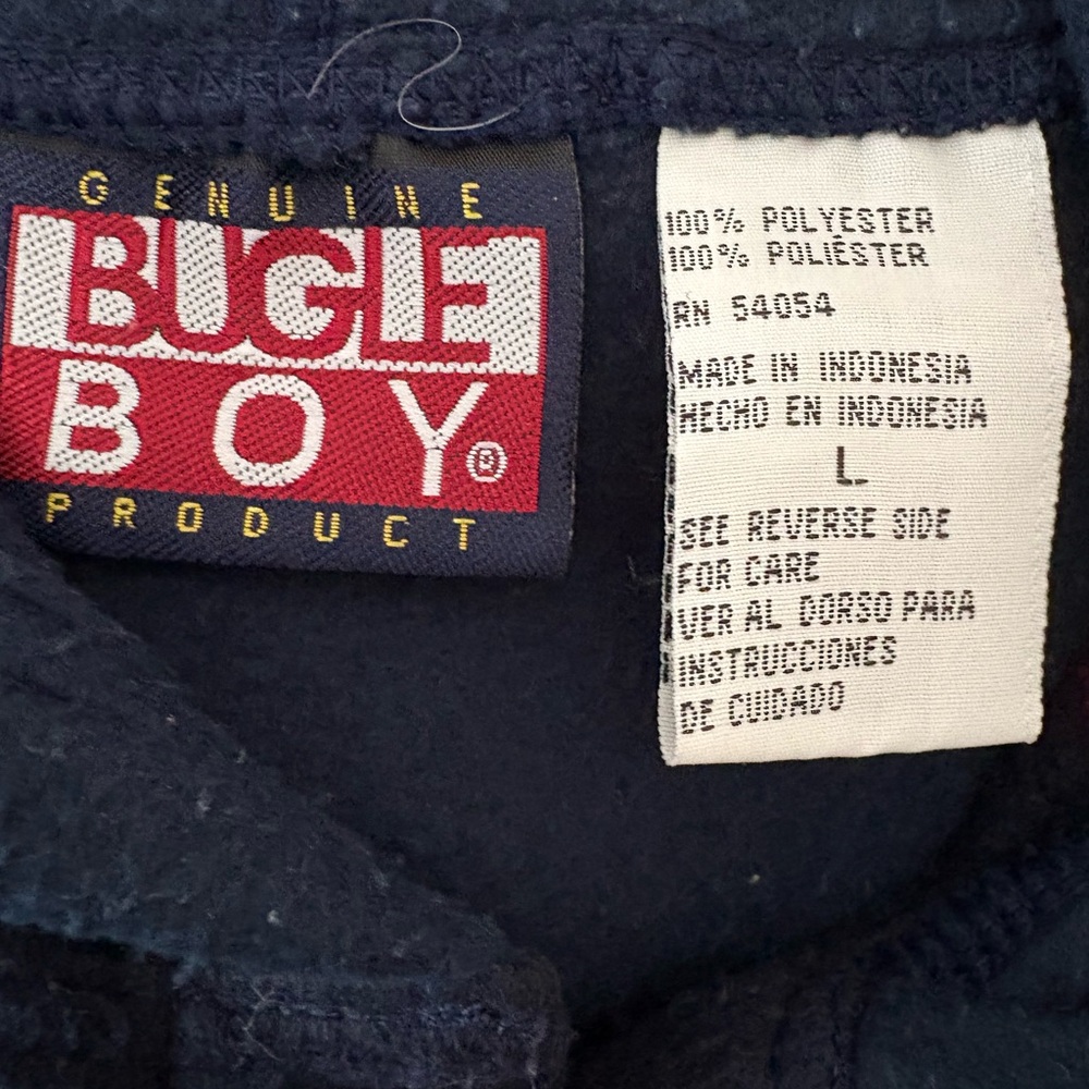 Bugle Boy Navy Fleece Jacket | Western Stripe | Unisex | Size Large - Picture 2 of 7